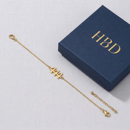 Pulseira personalizada com número angelical – Joias personalizadas – Até 4 dígitos