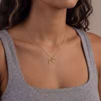 Personalised Double Initial Necklace with Ampersand