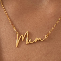 Moederketting in goud of zilver – Elegante hanger met moedertekst – Het perfecte cadeau voor moeders