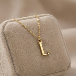 Collier initial pour enfant - Collier initial pour enfant en or et argent
