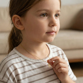 Collier initial pour enfant - Collier initial pour enfant en or et argent