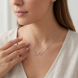 Collier personnalisé avec prénom et cœur | Collier prénom personnalisé | HBD