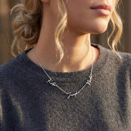 Gepersonaliseerde ketting met drie namen | Goud, zilver en verguld