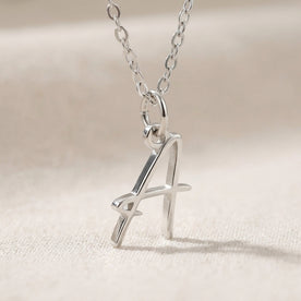 Ketting met letter A | Hanger met initiaal en letter A, goud en zilver