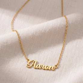 Collier prénom Aaron | Or 18 carats, argent et vermeil | Prêt à être expédié