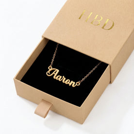 Collier prénom Aaron | Or 18 carats, argent et vermeil | Prêt à être expédié