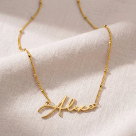 Alex Namnhalsband | 18 karat guld, silver och vermeil | Klar för leverans