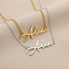 Alex Namnhalsband | 18 karat guld, silver och vermeil | Klar för leverans