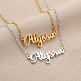 Collana con nome Alyssa | Oro 18 carati, argento e vermeil | Pronta per la spedizione