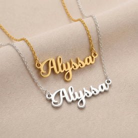 Collana con nome Alyssa | Oro 18 carati, argento e vermeil | Pronta per la spedizione