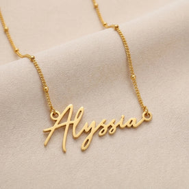 アリシア ネームネックレス | 18金、シルバー、ヴェルメイユ製 | 即日発送可能