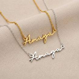 Amaya Name Necklace | 18ct Gold, Silver & Vermeil | Ready to Ship