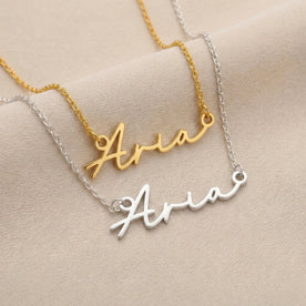 Collier prénom Aria | Or 18 carats, argent et vermeil | Prêt à être expédié