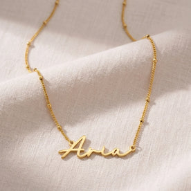Collier prénom Aria | Or 18 carats, argent et vermeil | Prêt à être expédié