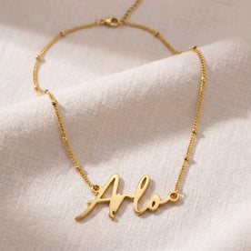 Arlo Namenskette | 18 Karat Gold, Silber & Vermeil | Sofort versandfertig