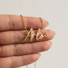 Arlo Namenskette | 18 Karat Gold, Silber & Vermeil | Sofort versandfertig
