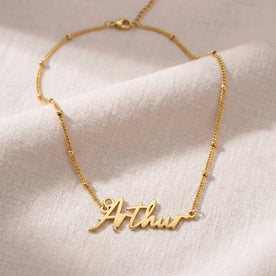Collier prénom Arthur | Or 18 carats, argent et vermeil | Prêt à être expédié