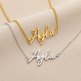 Namenskette „Ayla“ | 18 Karat Gold, Silber & Vermeil | Sofort versandfertig