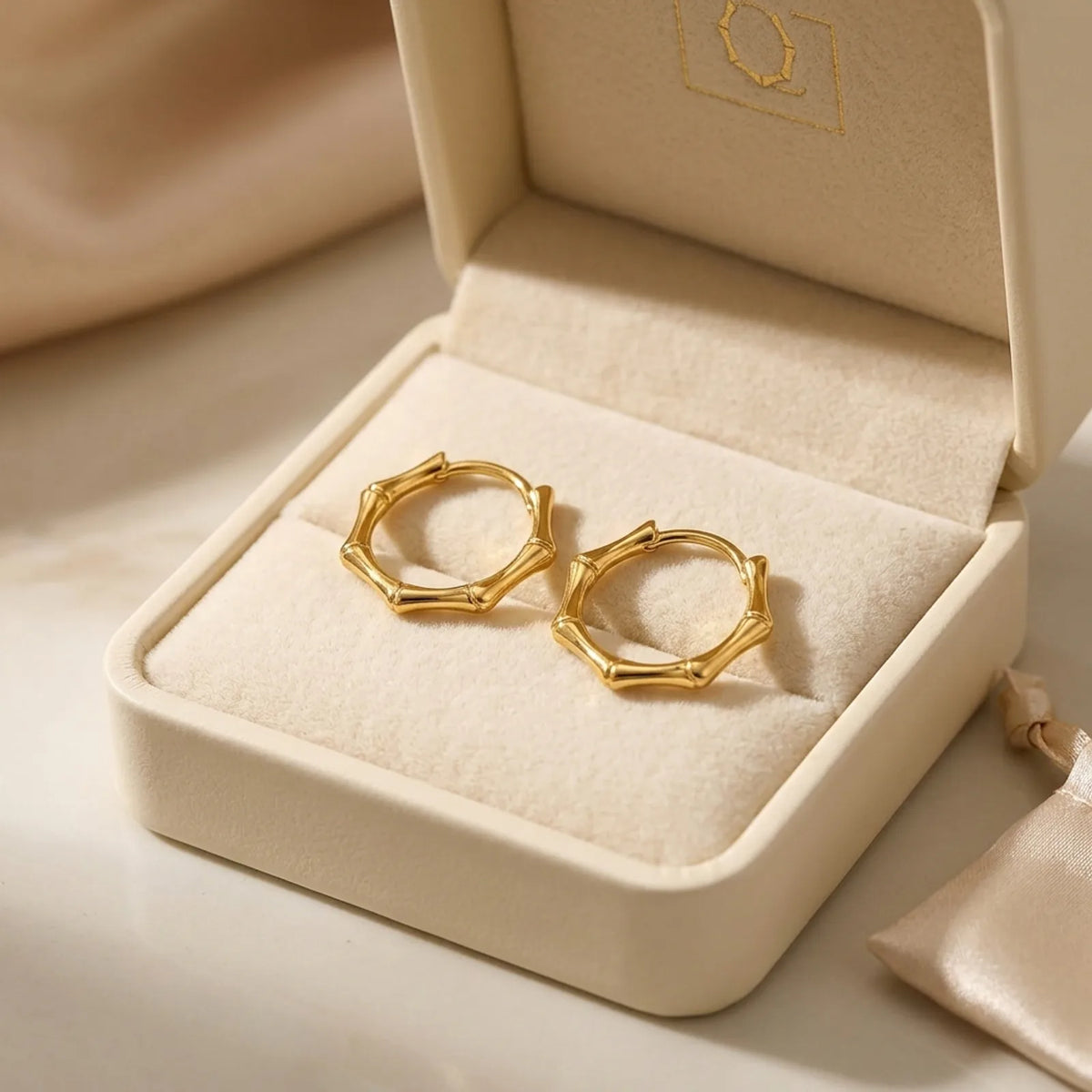 Bamboo Huggie Earring — Presented in Gift Box