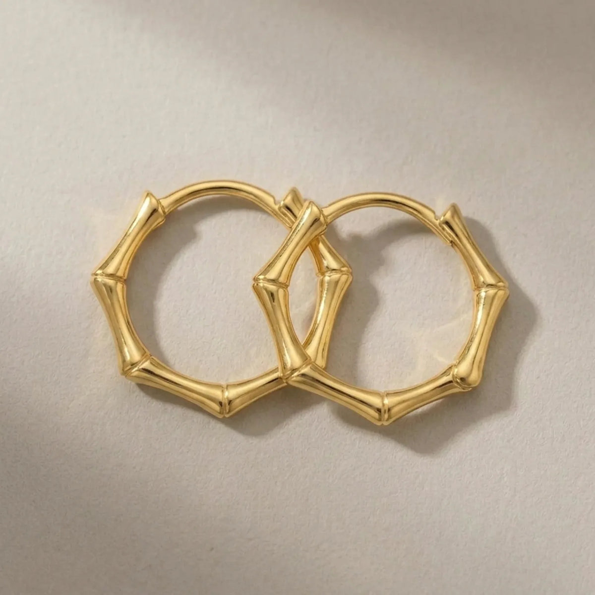 Bamboo Huggie Earring — The Complete Pair