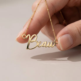 Naamketting Beau | 18 karaats goud, zilver en verguld | Direct leverbaar
