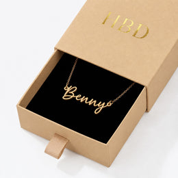 Collier prénom Benny | Or 18 carats, argent et vermeil | Prêt à être expédié