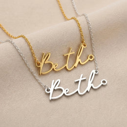 Naamketting Beth | 18-karaats goud, zilver en verguld | Direct leverbaar