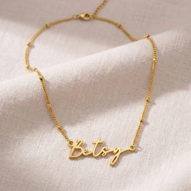 Collier prénom Betsy | Or 18 carats, argent et vermeil | Prêt à être expédié
