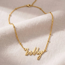 Collier prénom Billy | Or 18 carats, argent et vermeil | Prêt à être expédié