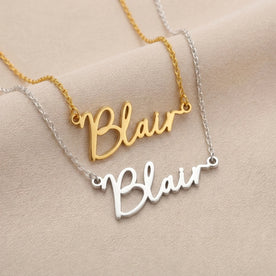 Necklace Blair Name Necklace HBD: Both finishes