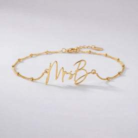 Personalisiertes Armband mit dem Namen Ihrer Frau – Gold oder Silber, personalisierter Brautschmuck