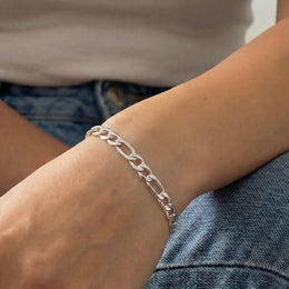 Bracelet à maillons ronds et ovales