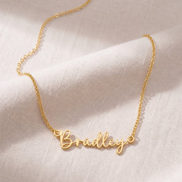 Collana con nome Bradley | Oro 18 carati, argento e vermeil | Pronta per la spedizione