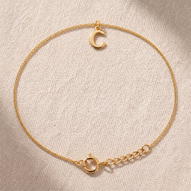Bracelet C | Breloque initiale et lettre C, or et argent
