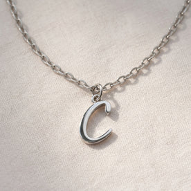 C-ketting | Hanger met initiaal en letter C, goud en zilver
