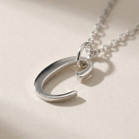C-ketting | Hanger met initiaal en letter C, goud en zilver