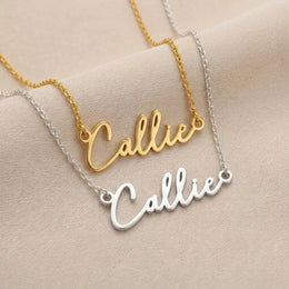 Namenskette „Callie“ | 18 Karat Gold, Silber & Vermeil | Sofort versandfertig