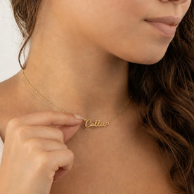 Namenskette „Callie“ | 18 Karat Gold, Silber & Vermeil | Sofort versandfertig