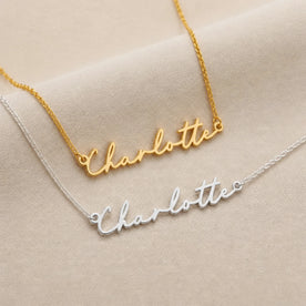 Necklace Charlotte Name Necklace HBD: Both finishes