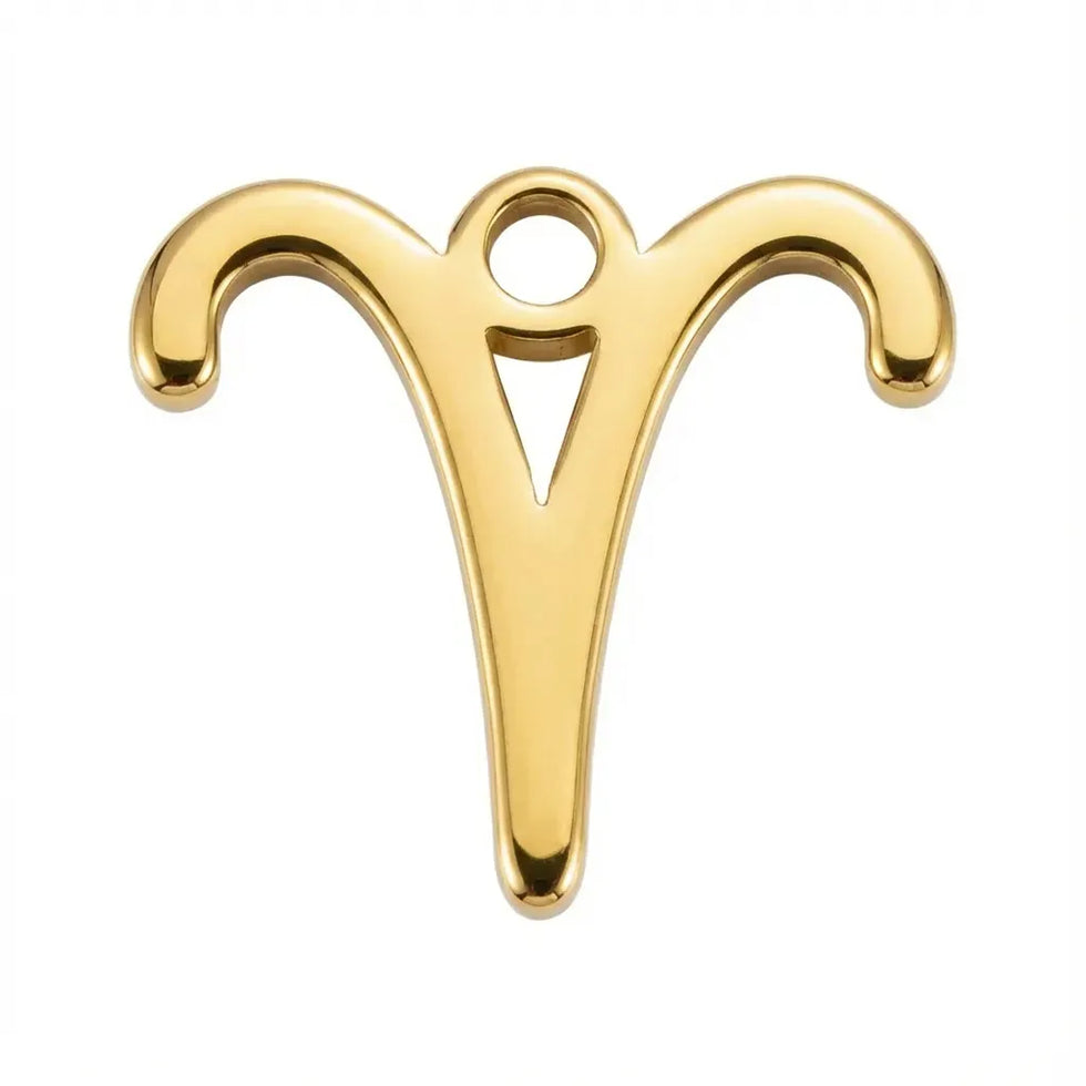 Signo zodiacal Aries | Complemento dorado o plateado dije - HBD