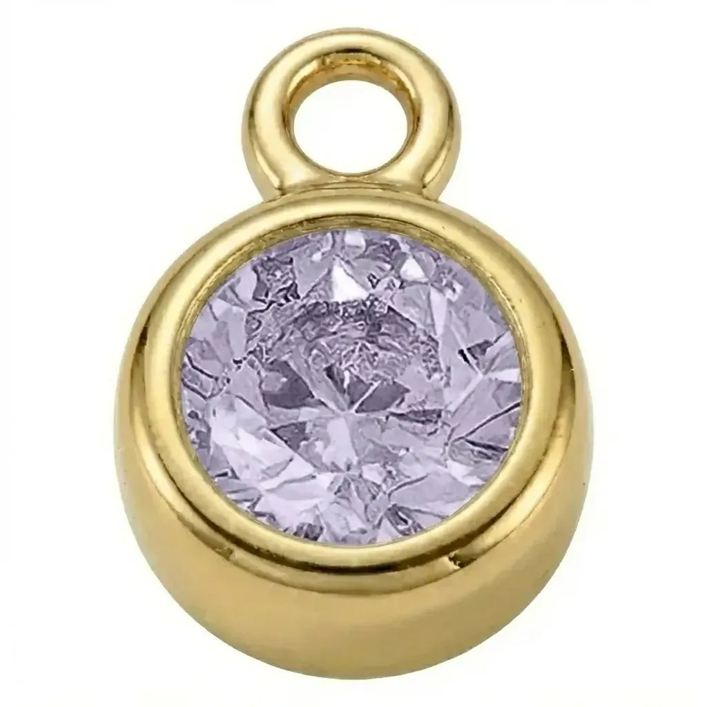 Colgante de oro con amatista clara de junio
