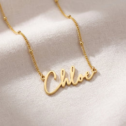 Namenskette „Chloe“ | 18 Karat Gold, Silber & Vermeil | Sofort versandfertig