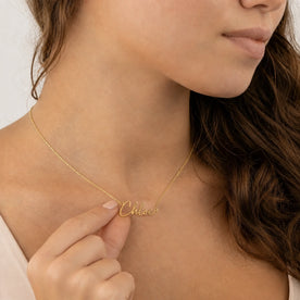 Namenskette „Chloe“ | 18 Karat Gold, Silber & Vermeil | Sofort versandfertig