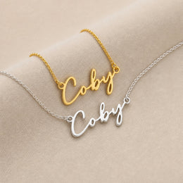 Collier prénom Coby | Or 18 carats, argent et vermeil | Prêt à être expédié