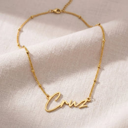 Collier prénom Cruz | Or 18 carats, argent et vermeil | Prêt à être expédié