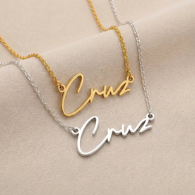 Collier prénom Cruz | Or 18 carats, argent et vermeil | Prêt à être expédié