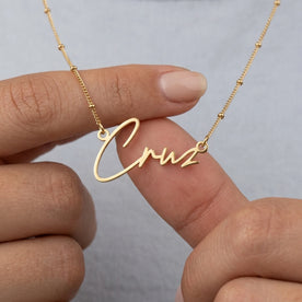 Collier prénom Cruz | Or 18 carats, argent et vermeil | Prêt à être expédié