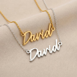 Collana con nome David | Oro 18 carati, argento e vermeil | Pronta per la spedizione