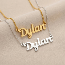 Collana con nome Dylan | Oro 18 carati, argento e vermeil | Pronta per la spedizione