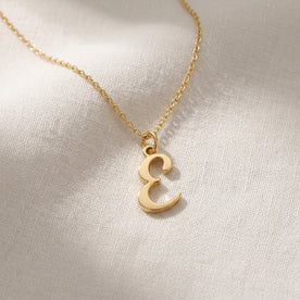 E-ketting | Hanger met initiaal en letter E, goud en zilver